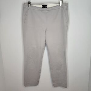 J.CREW NWT $89 Martie Side Zip Ankle Pants in Bi-Stretch Cotton Gray Size 10